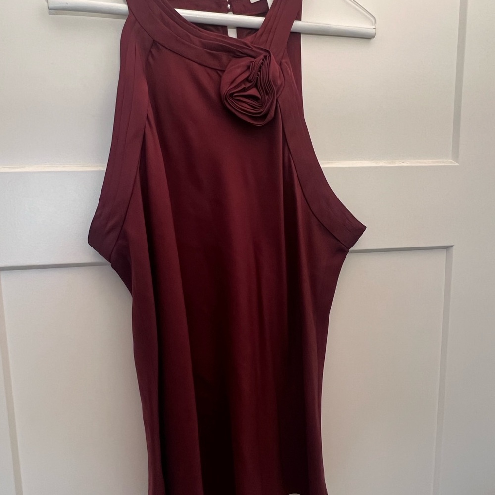 Banana Republic Burgundy Sleeveless Blouse
